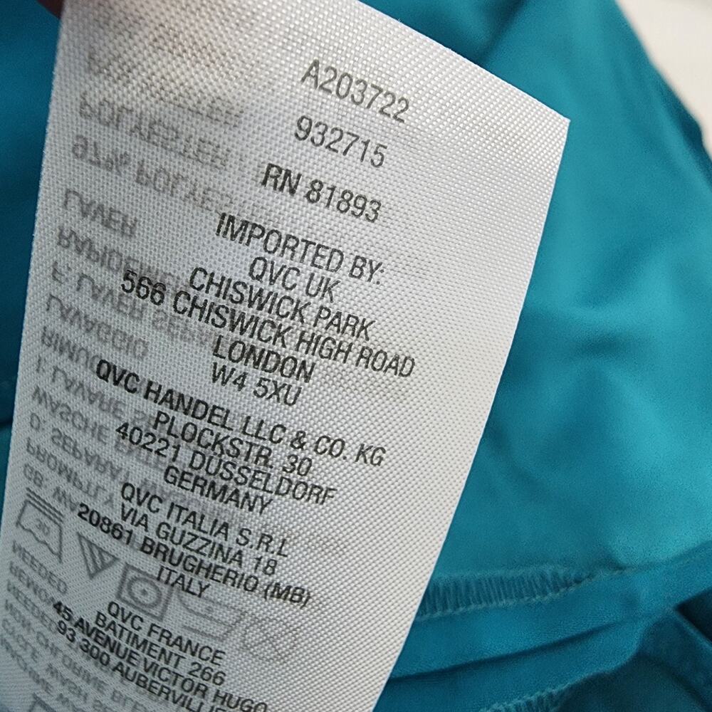 Susan Graver Big Shirt Size 1X Green Stretch Peachskin Fabric Button Up A203722 - Picture 10 of 10